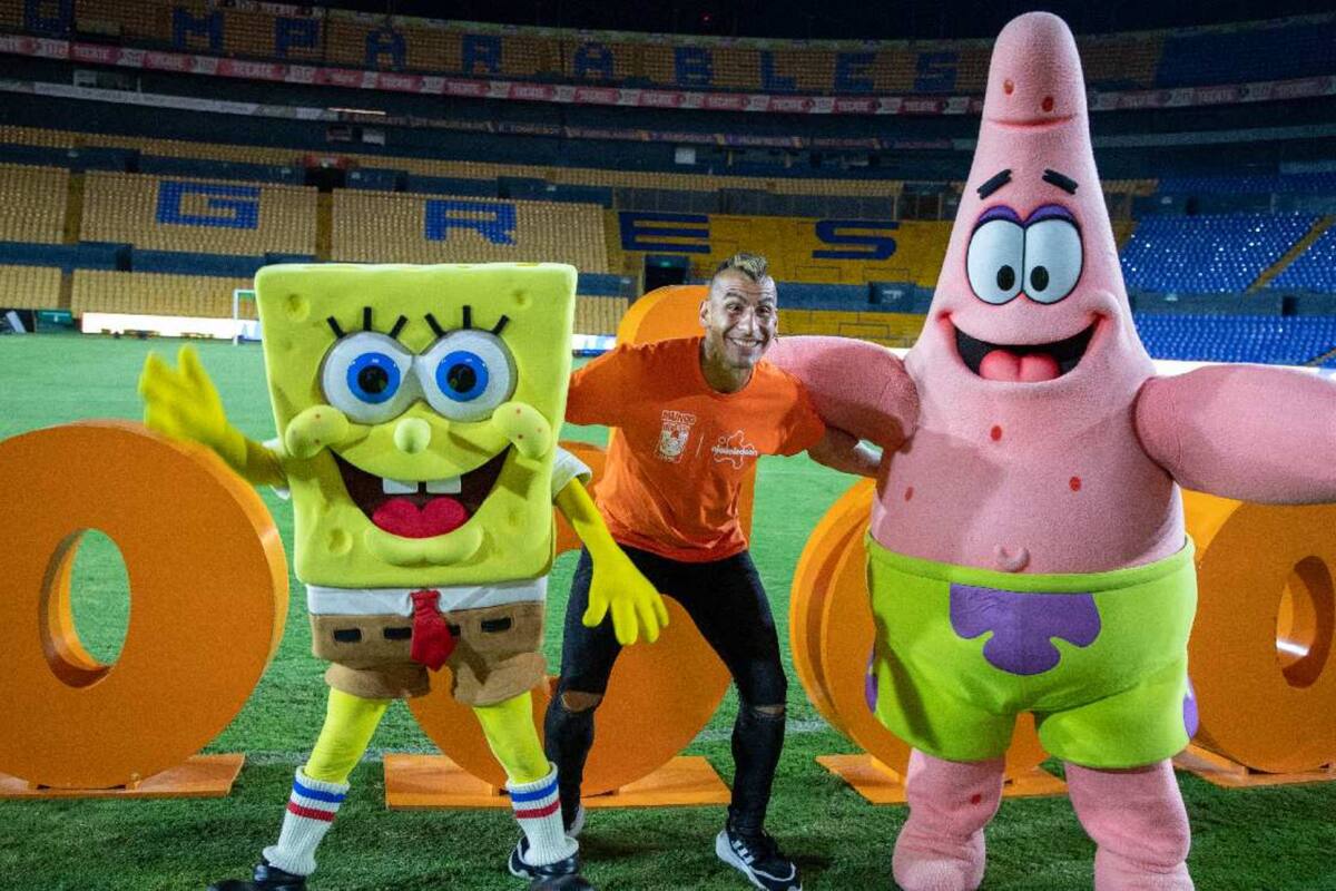 VIDEO: El Club Tigres entrenó con Bob Esponja y el universo de Nickelodeon