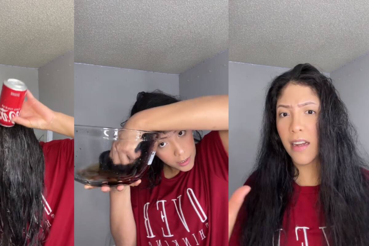 TikTok: influencer sorprende a todos al intentar aclararse el cabello con Coca Cola