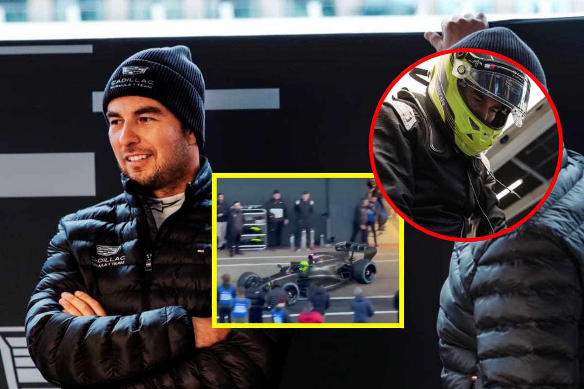 VIDEO: Checo Pérez se prepara para nueva temporada de F1 y conduce auto de Cadillac
