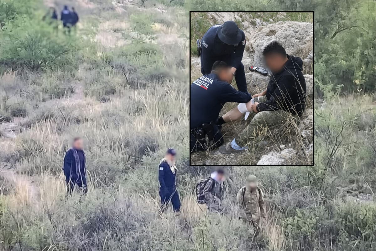 Policías estatales rescatan a inmigrante mexicano tras caer del muro fronterizo