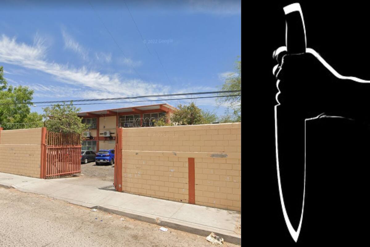 Detienen a hombre armado con cuchillo afuera de una escuela
