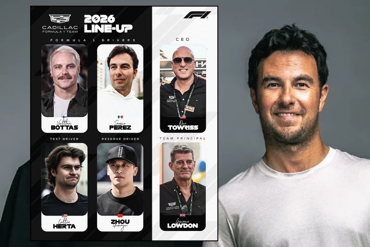 Sergio “Checo” Pérez y Cadillac estarán presentes en el Super Bowl LX, este 8 de febrero, para dar grandes novedades