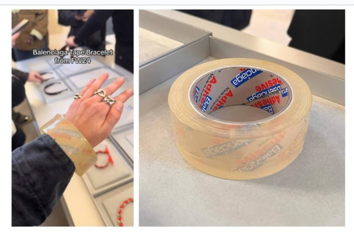 Balenciaga sorprende con su nuevo brazalete en forma de cinta adhesiva