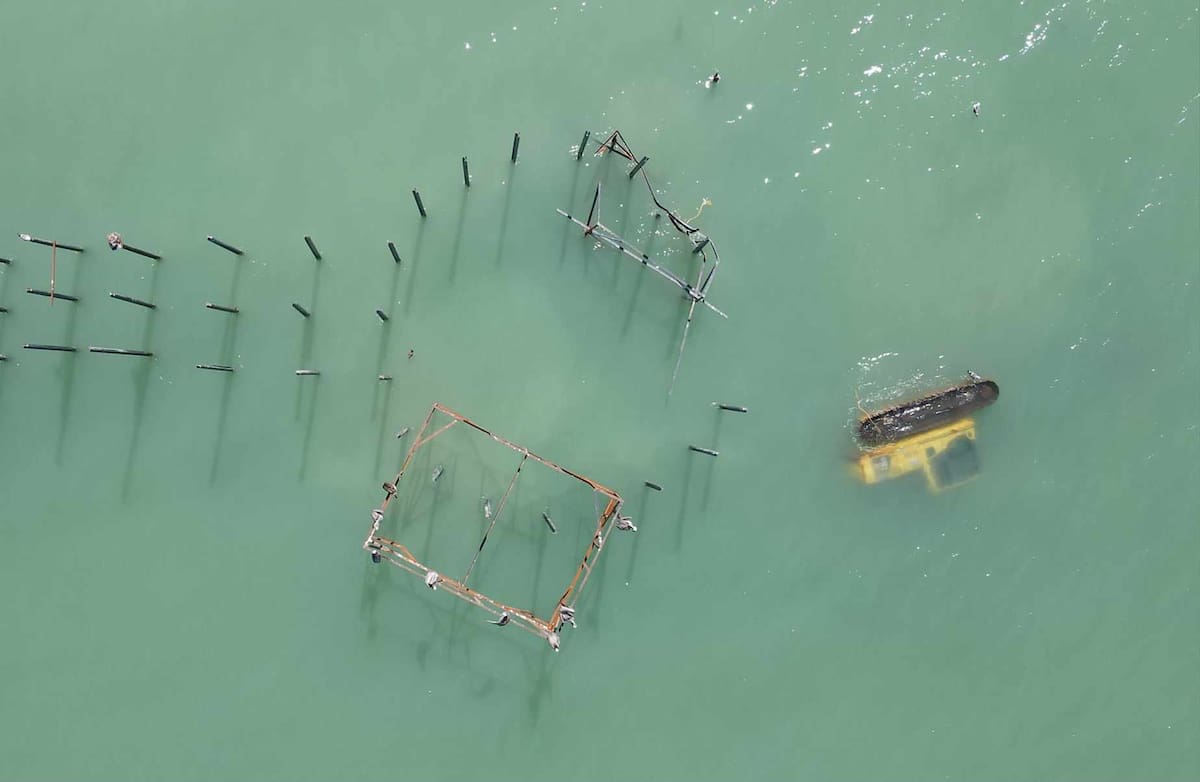 A través de un comunicado se informó que los trabajos que se realizan en la construcción del nuevo muelle en Bahía de Kino están a cargo de una empresa | Foto: Omar Gustavo Córdova