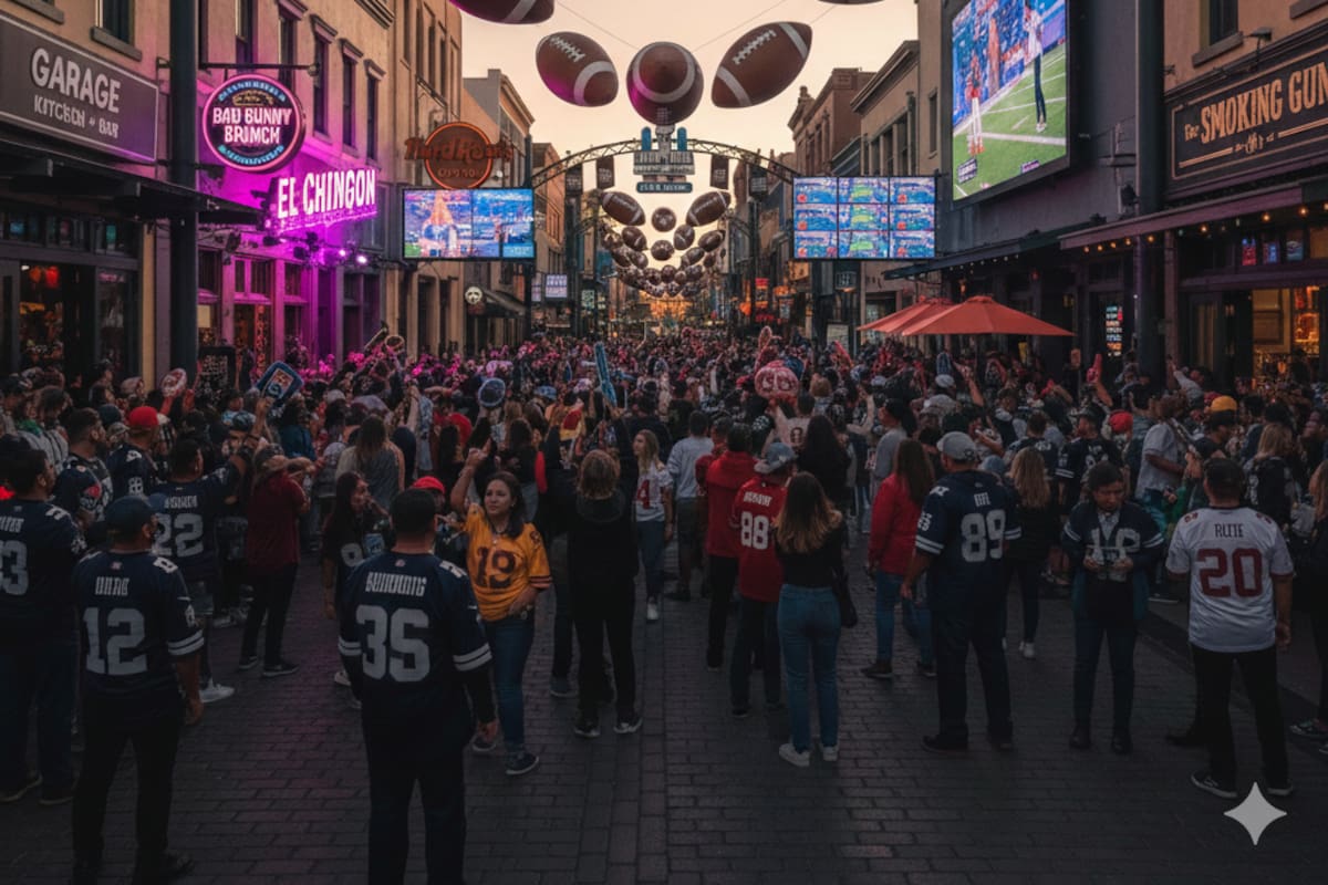 Super Bowl 2026: el Gaslamp Quarter de San Diego se prepara con transmisiones especiales