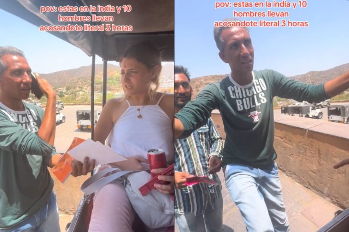 Mujeres viven momento incómodo en India: un grupo de hombres no se querían alejar de ellas