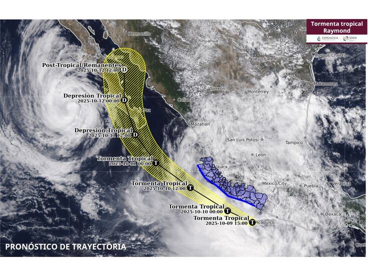 Tormenta tropical Raymond provocará lluvias “extraordinarias” en gran parte de México, alerta SMN