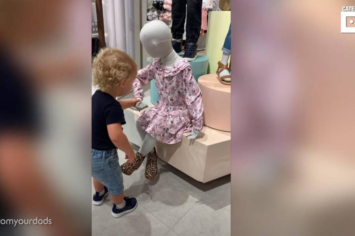Esta fue la reacción de un niño al ver un maniquí