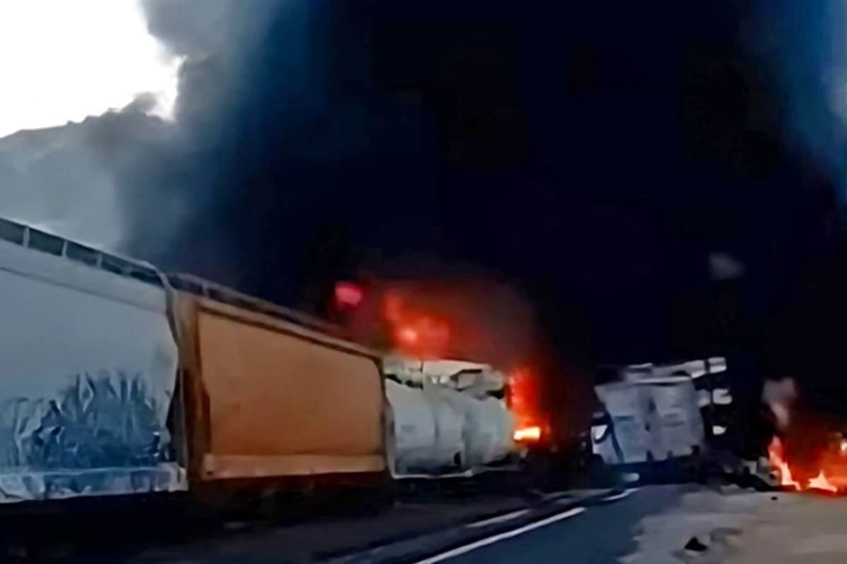 Explosión de tren con etanol provoca fuerte movilización en Tepetitlán, Hidalgo