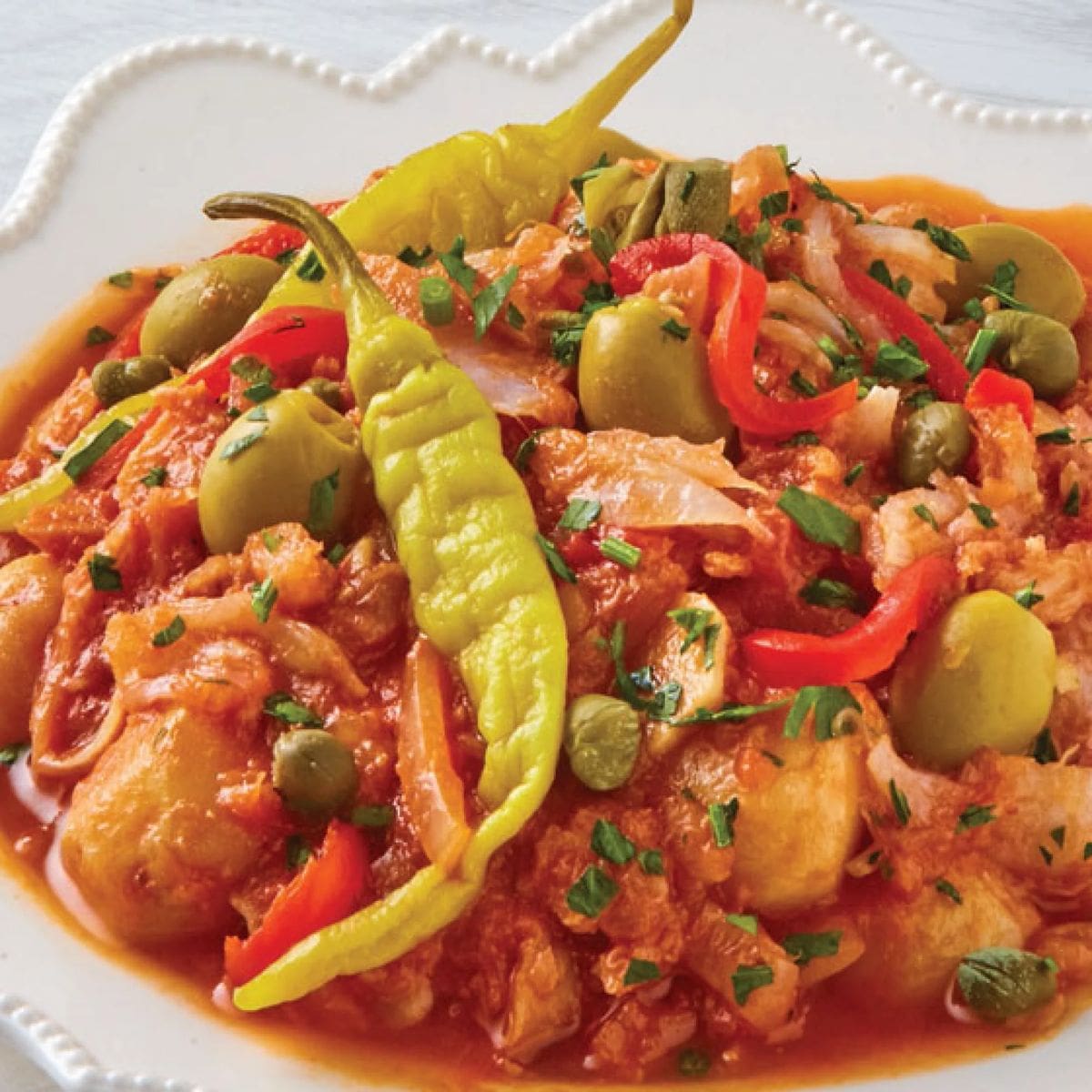 Bacalao a la vizcaína.