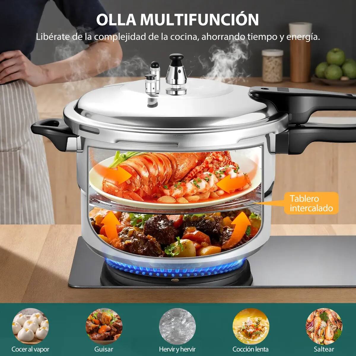Olla express de presión de la marca MERIMORI | Mercado Libre