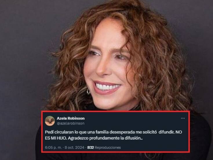 Azela Robinson aclara confusión sobre la desaparición del joven Eduardo Bello Méndez