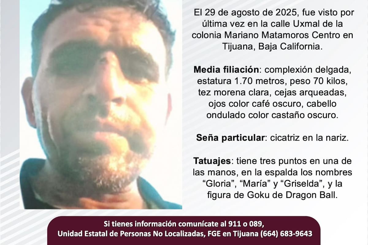 Se busca a Jesús Manuel García Quintero de 40 años