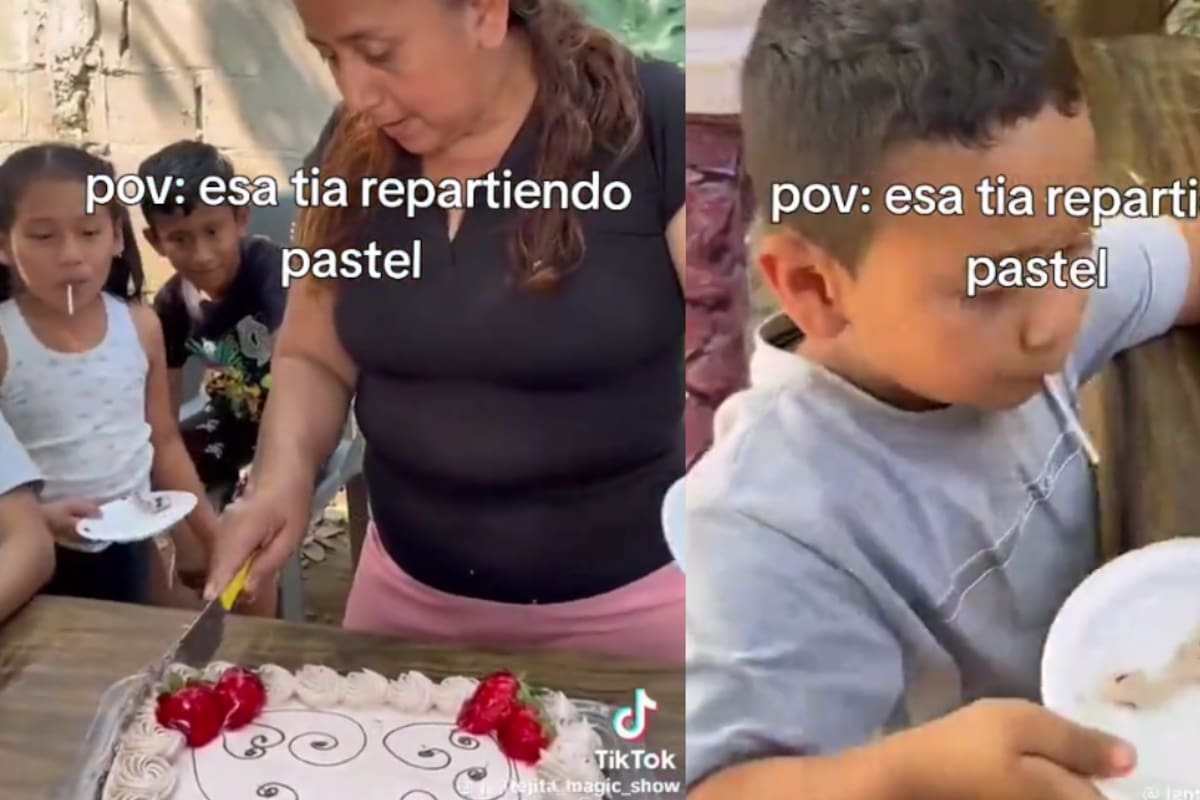 “Eso es espíritu de pastel, no es ni la rebanada” Mujer se vuelve viral por la diminuta porción de pastel que repartió durante un cumpleaños