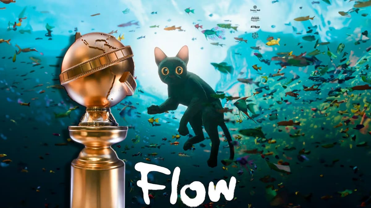 El filme letonio Flow brilla como Mejor Película Animada en los Golden Globe 2025, superando a Disney y DreamWorks. / Foto: Especial