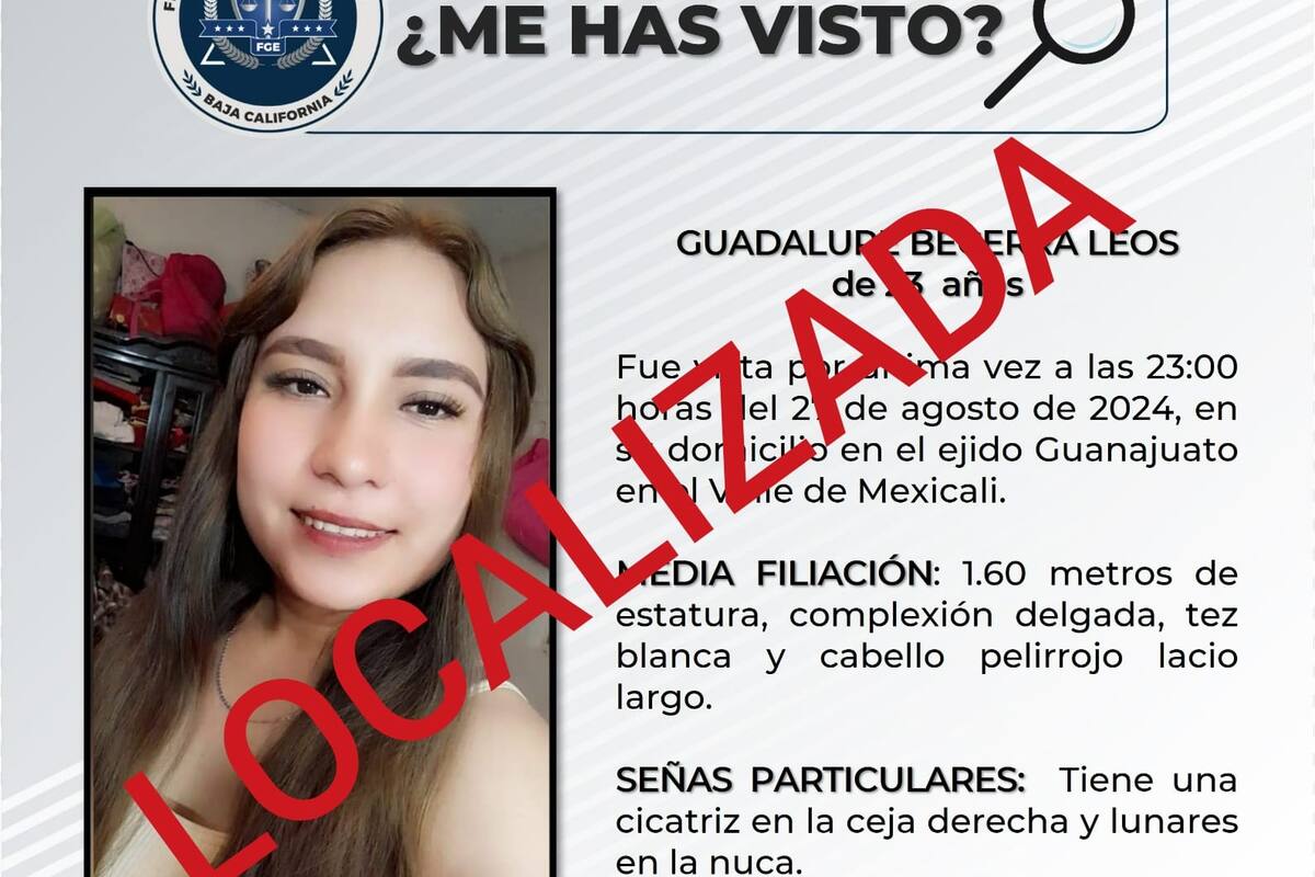 Se cancela pesquisa Guadalupe Becerra Leos