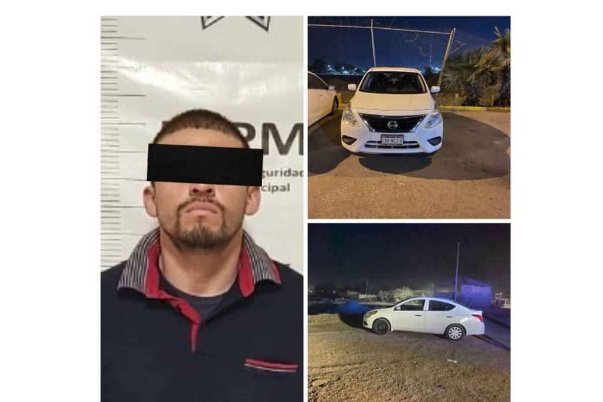 Detienen a sujeto por robo violento de vehículo a taxista de plataforma en Ejido Puebla