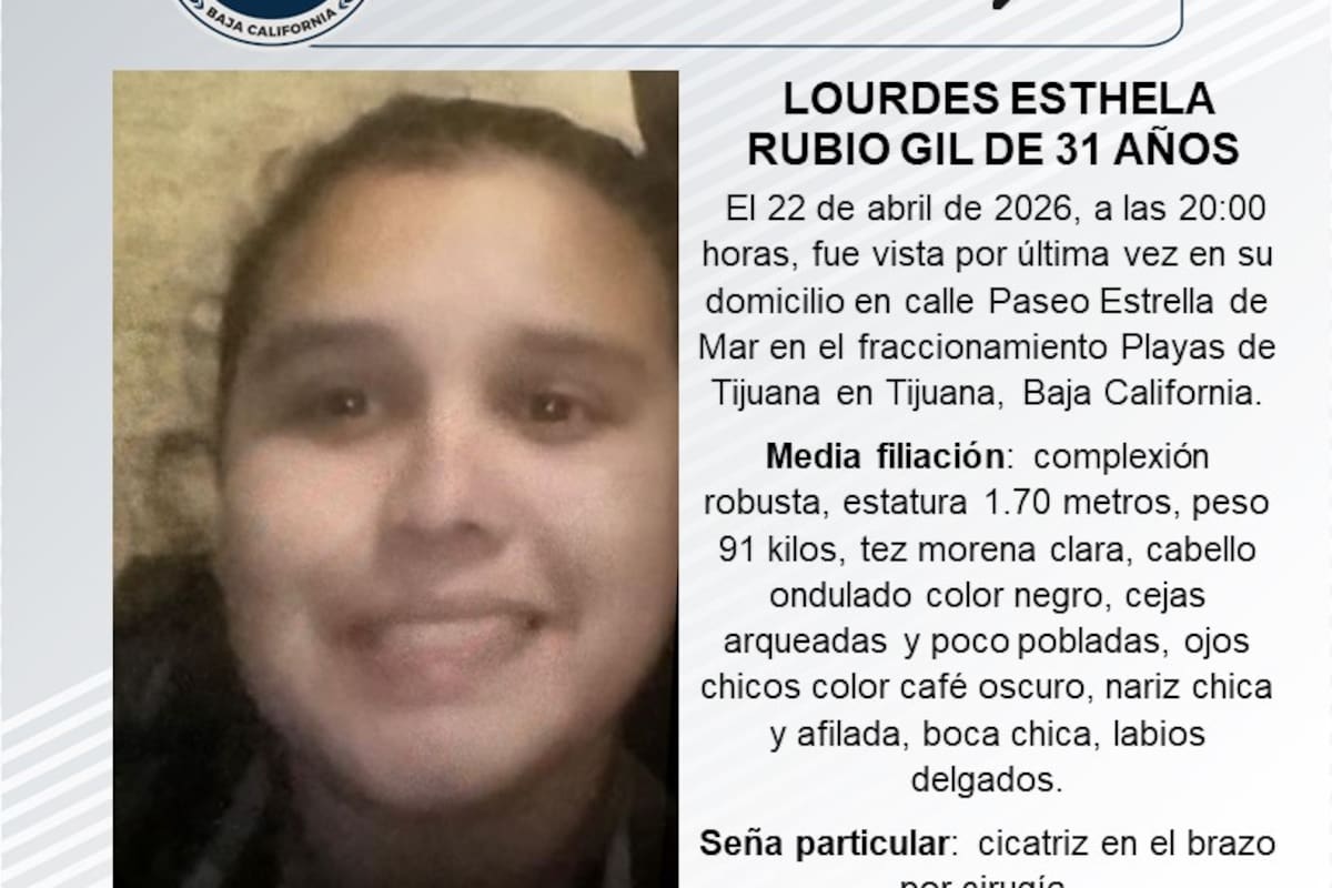 Se busca a Lourdes Esthela Rubio Gil de 31 años