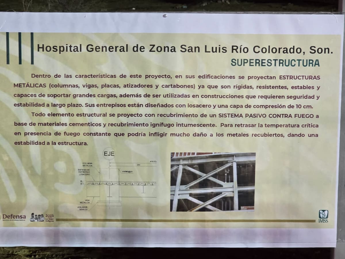 El nuevo hospital de SLRC en Sonora contará con estructuras metálicas. Foto: Javier Gallegos