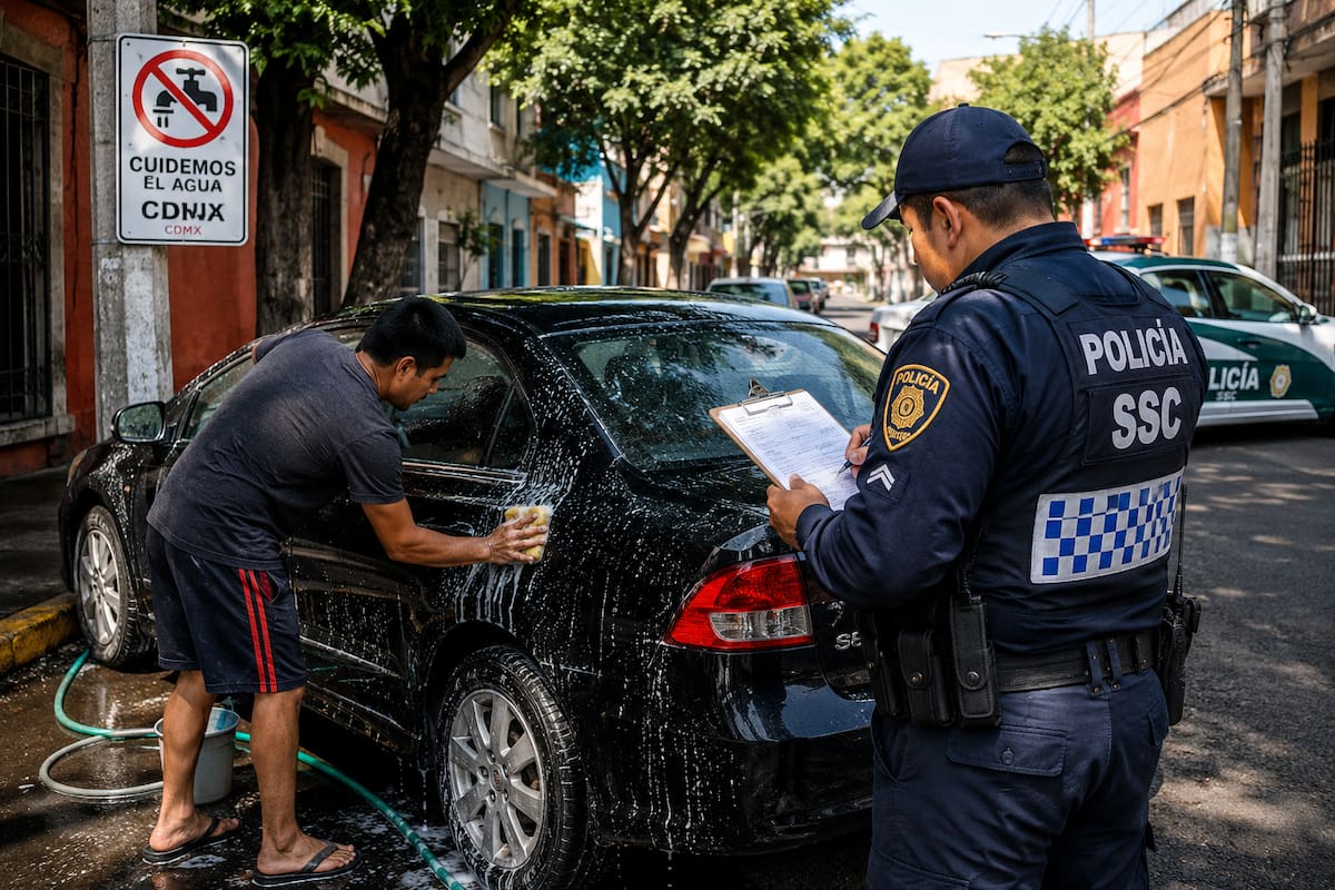 Ya es oficial: Estas son las multas que podrían imponerte en CDMX por lavar el auto en vía pública y desperdiciar agua