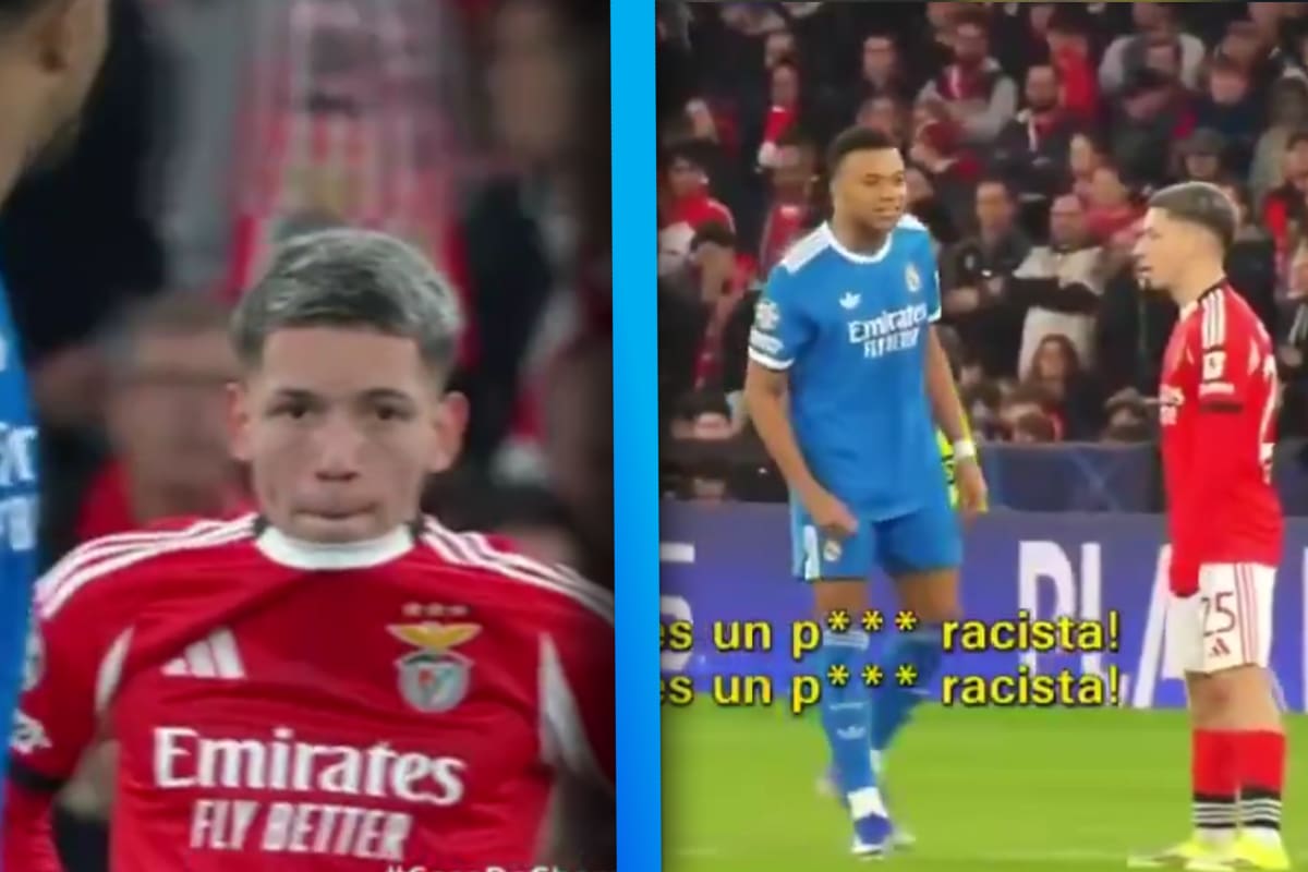 VIDEO: Mbappé le dice “P*t0 racista″ a Gianluca Prestianni luego de que este llamara “mono” a Vinicius Jr.