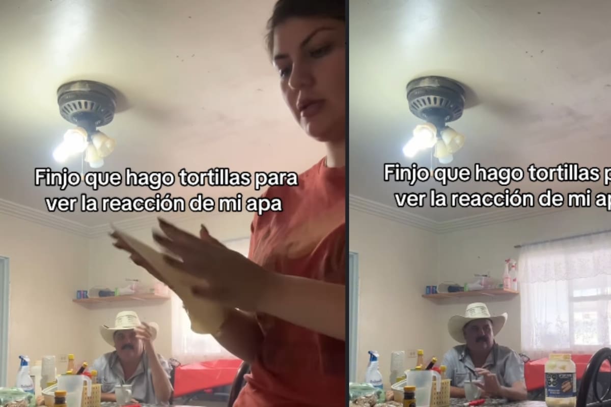 “Tú no sabes hacer tortillas, no le mientas a la gente”: joven enfurece a su padre al fingir que prepara tortillas de harina en un video de broma