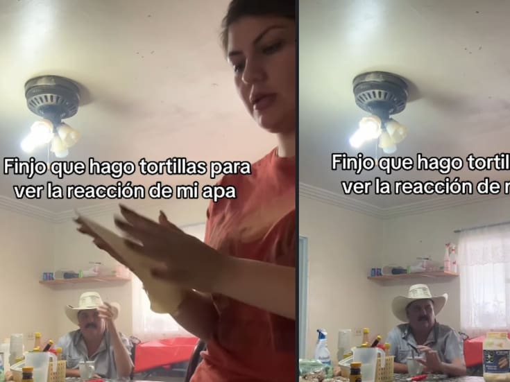 “Tú no sabes hacer tortillas, no le mientas a la gente”: joven enfurece a su padre al fingir que prepara tortillas de harina en un video de broma