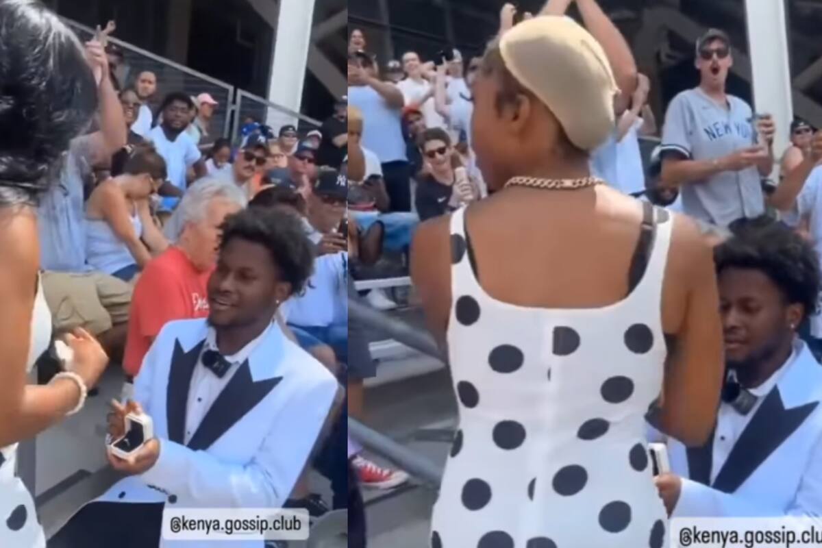 “La dejaron sin pelo”: le estaban proponiendo matrimonio a una mujer, pero alguien llega y le arranca la peluca