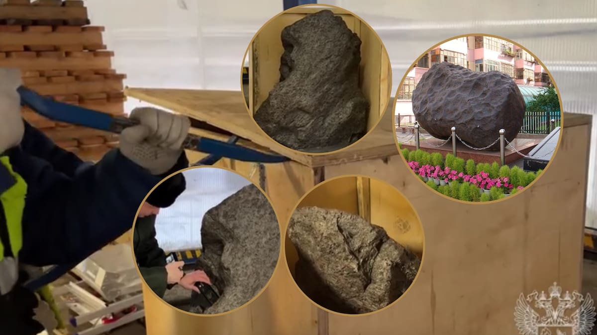 La Aduana rusa abrió una caja declarada como “adorno de jardín” y encontró en su interior un meteorito Aletai valuado en 323 millones de rublos que tenía como destino final la ciudad de Londres