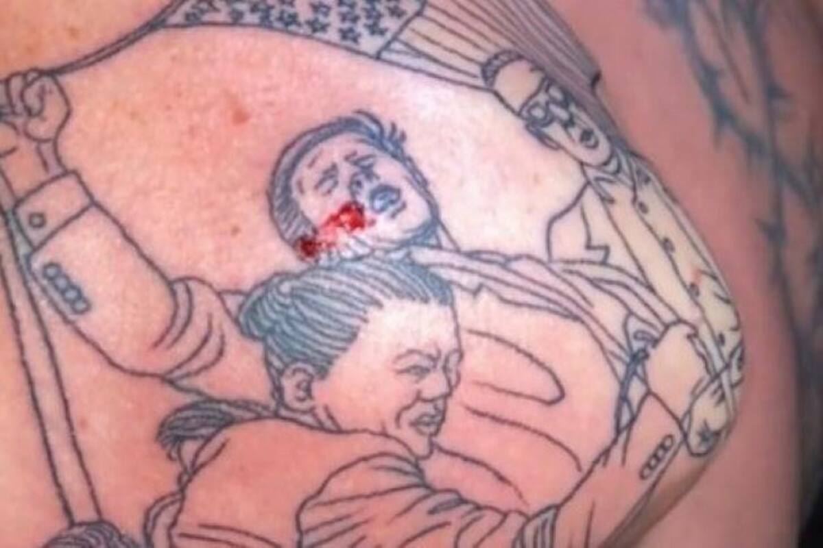 Video: Hombre se tatua foto del atentado contra Donald Trump y se vuelve viral en redes