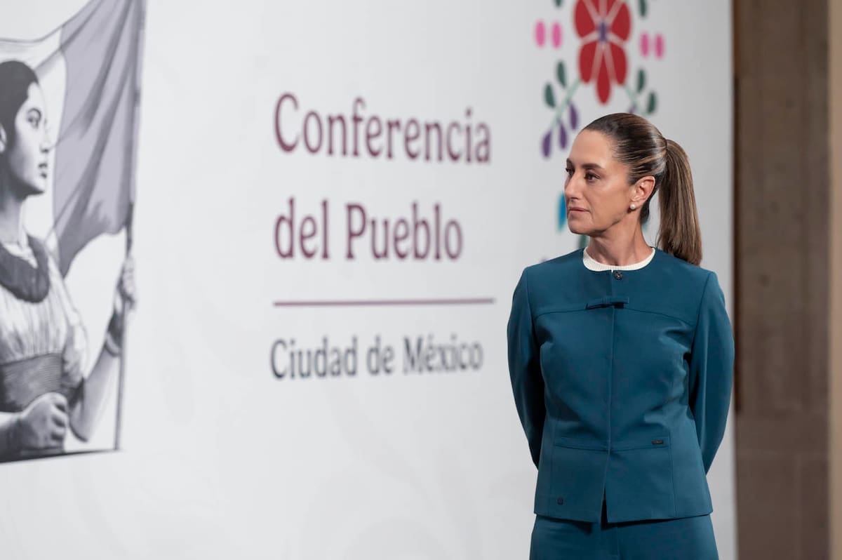 Cuauhtémoc, Ciudad de México. 28 de julio 2025. La presidenta constitucional de los Estados Unidos Mexicanos, la Doctora Claudia Sheinbaum Pardo en conferencia de prensa matutina en el salón de la Tesorería de Palacio Nacional. | Foto: Saúl López Escorcia/Presidencia