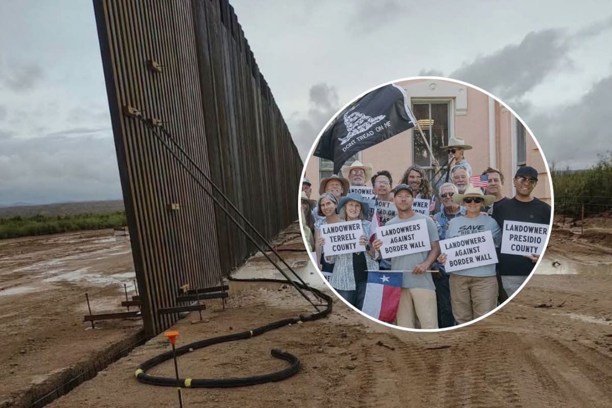 La construcción del muro fronterizo de Trump se complica en Texas por demandas y protestas, mientras más de 200 propietarios buscan frenar el proyecto