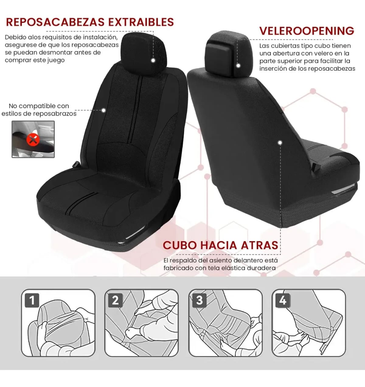 Juego de Fundas Universales para asiento de automóvil de 10 piezas | Mercado Libre