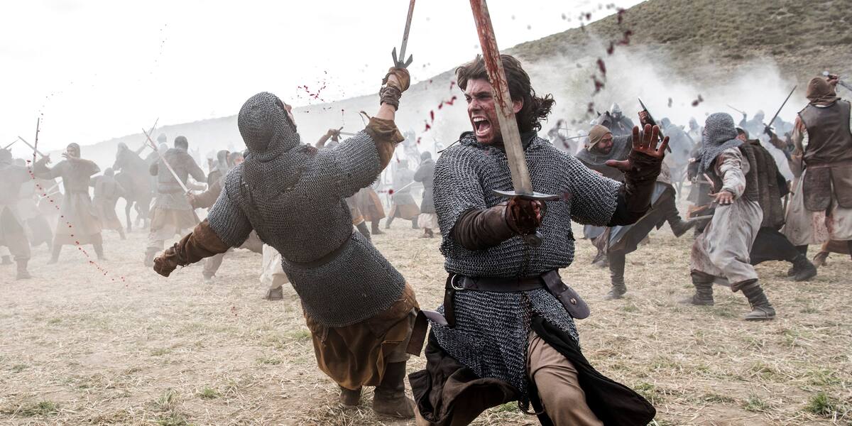Jaime Lorente en el papel de Rodrigo Díaz de Vivar en una escena de "El Cid" en una imagen proporcionada por Amazon Prime Video. La serie se estrena el 18 de diciembre de 2020. (Amazon Prime Video via AP)