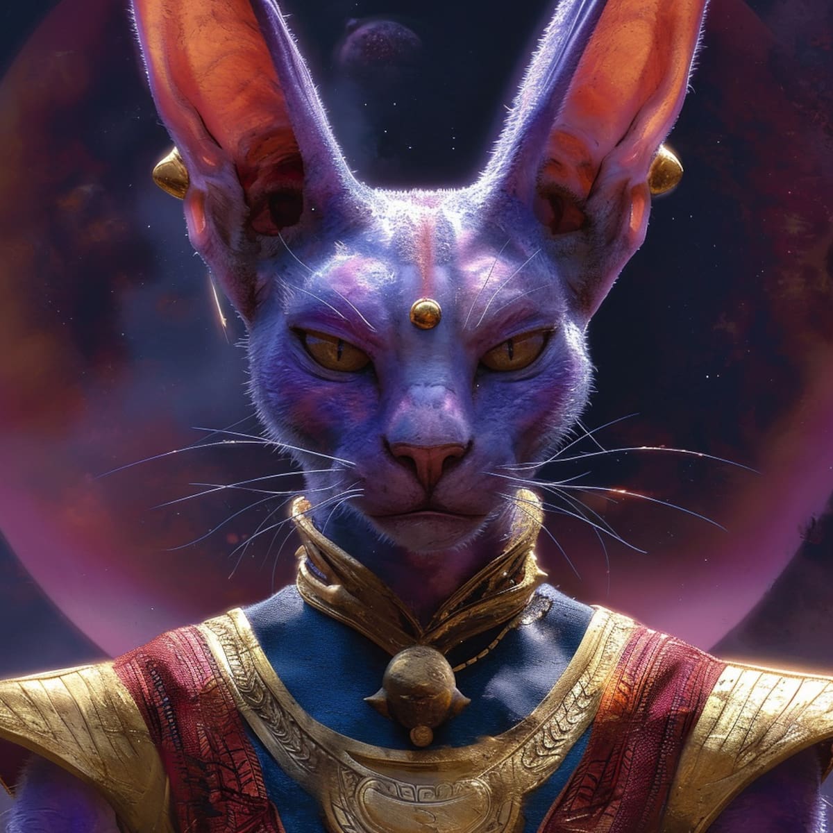 Bajo la mirada penetrante de Bills, la inteligencia artificial da vida a este personaje con un toque de majestuosidad egipcia y realismo sorprendente.