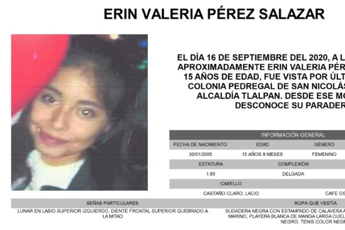 Adolescente, de 15 años de edad, es buscada por sus familiares en la alcaldía de Tlalpan, CDMX