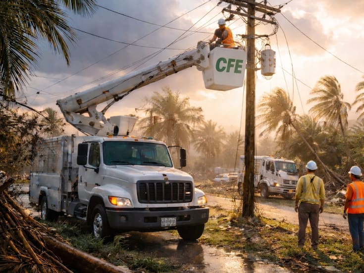 De apagones de varios días a restablecimientos más rápidos: cómo la CFE logró reducir 40% el tiempo sin electricidad tras huracanes y fenómenos extremos en México