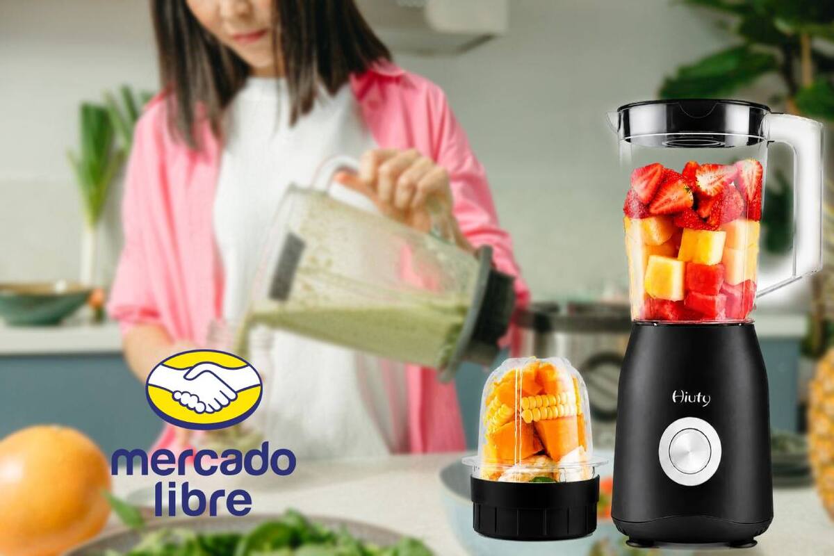 Mercado Libre baja de precio licuadora multifuncional con varios accesorios para preparar licuados, salsas y bebidas; se vende en solo 419 pesos