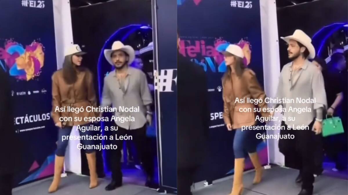 Ángela Aguilar sorprende con look rubio en concierto de Christian Nodal | Captura de video