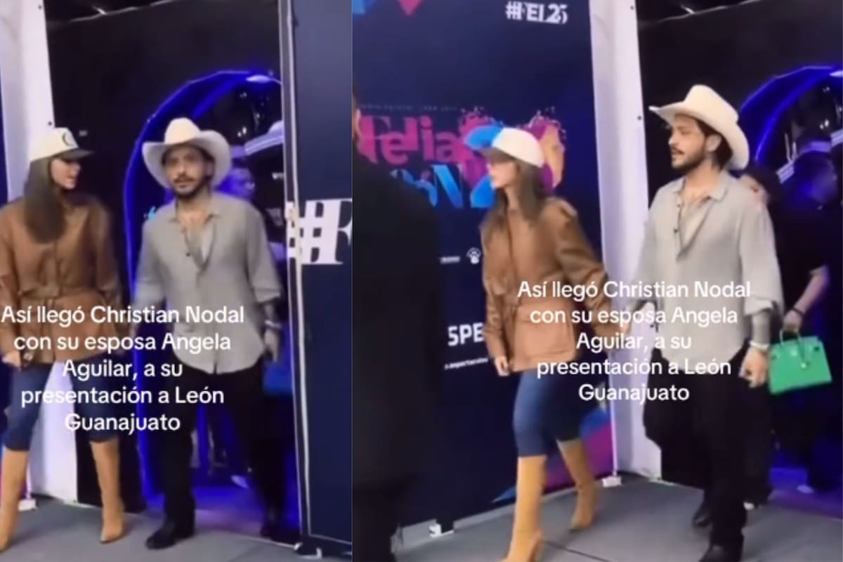 Ángela Aguilar sorprende con look rubio en concierto de Christian Nodal