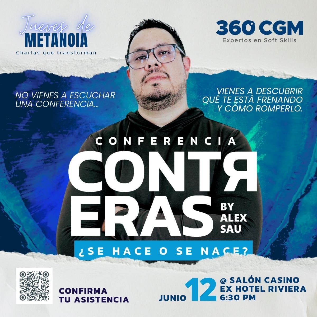 La conferencia será impartida por Alex Sau, experto en temas de bienestar emocional y programación neurolingüística (PNL).