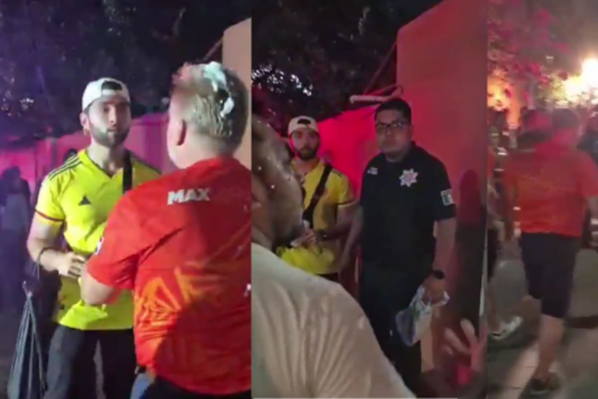 VIDEO: Aficionado de Países Bajos golpeó a un mexicano por rociarlo con espuma en Monterrey