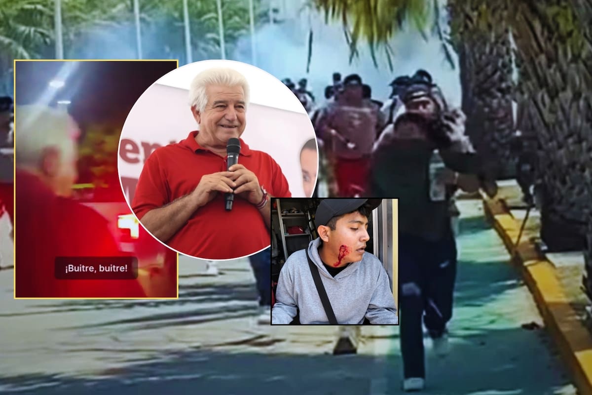 VIDEO: Corren a gritos y mojan a hermano de AMLO tras violenta represión en Tecnológico de Balancán