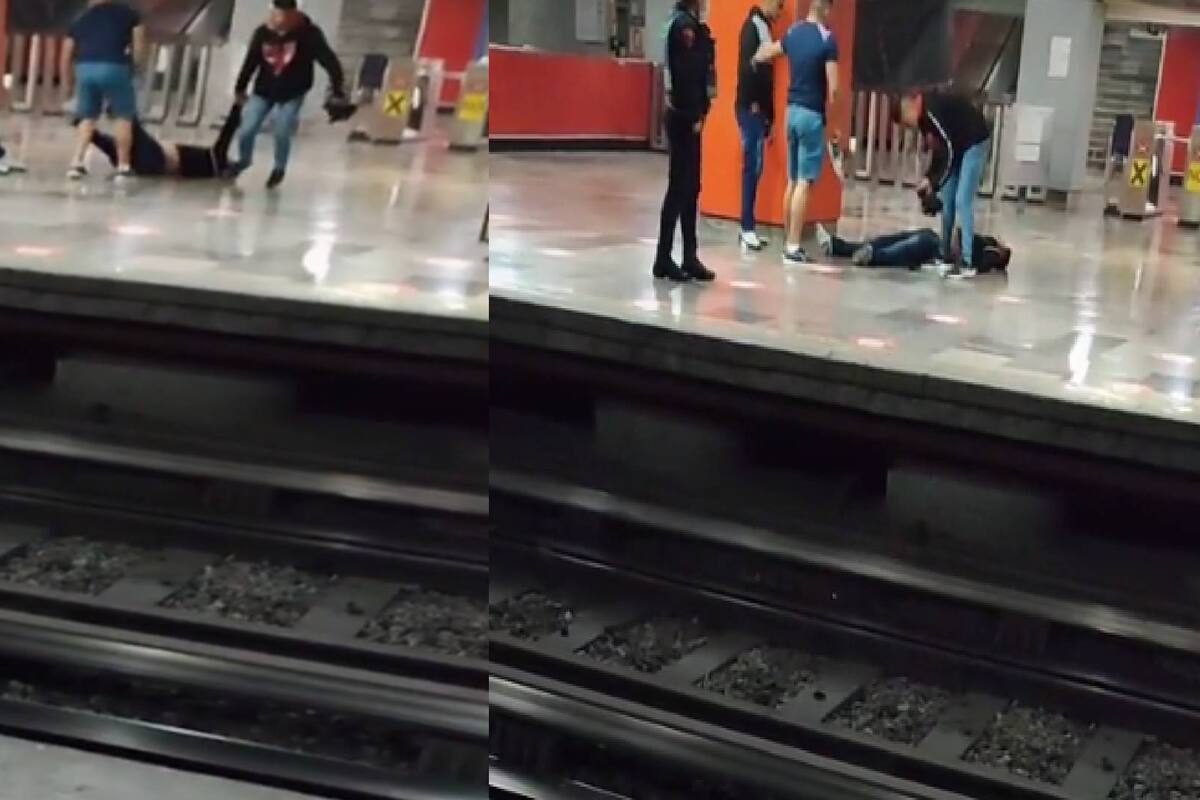 VIDEO: Jóvenes arrastran a su amigo borracho por metro de la CDMX