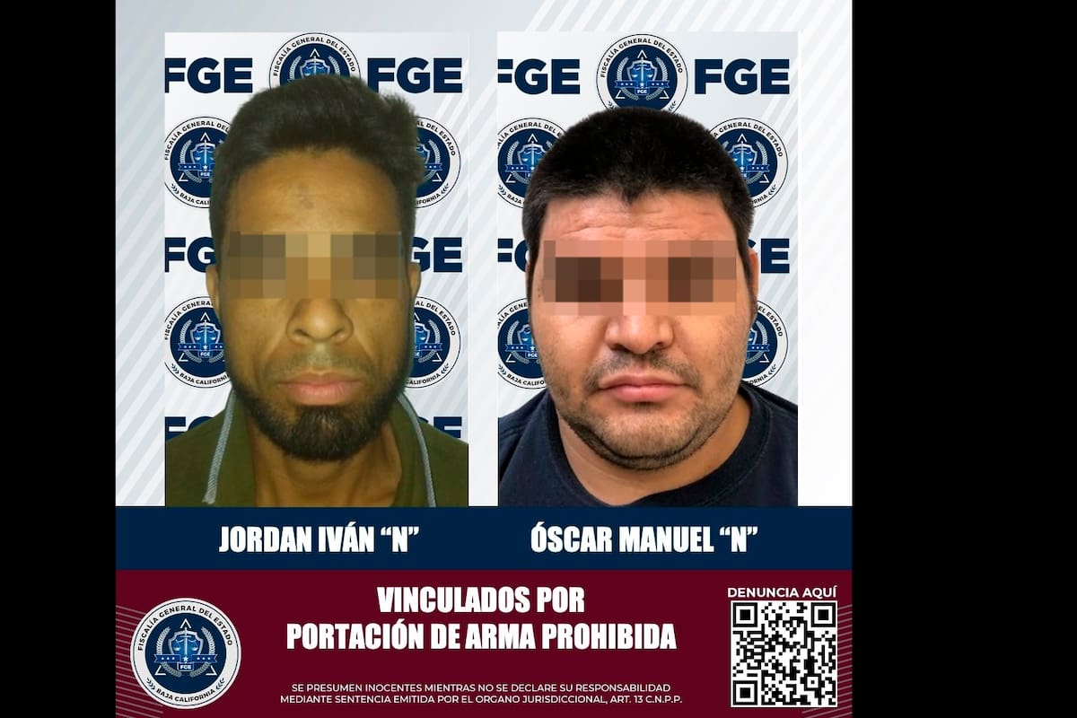 Vinculan a proceso a dos hombres por portación de arma prohibida