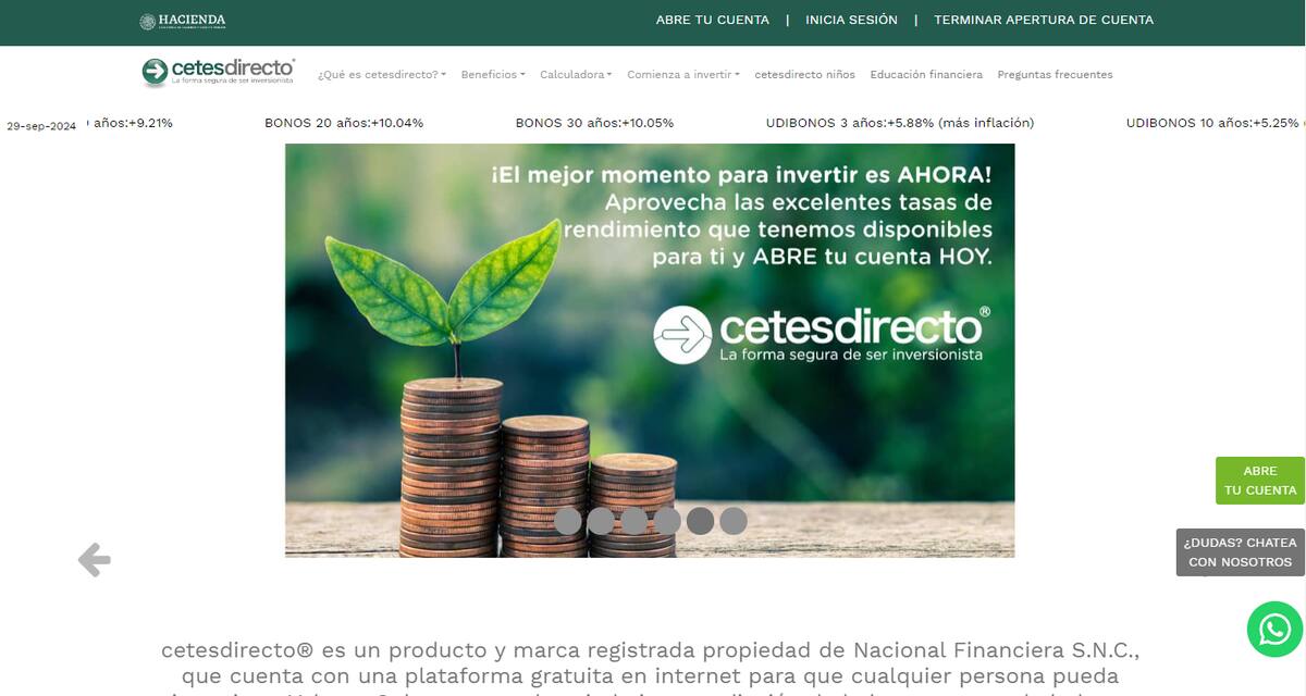 Cetes directo / Página web oficial