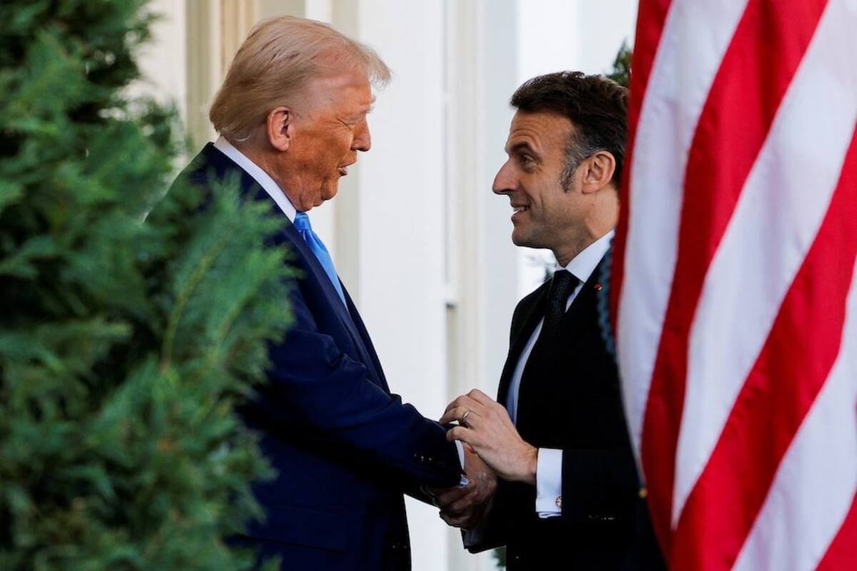 Macrón visitó a Donald Trump en la Casa Blanca este lunes 24 de febrero del 2025, para pedirle a Trump no ser débil ante Putin. | Crédito: REUTERS