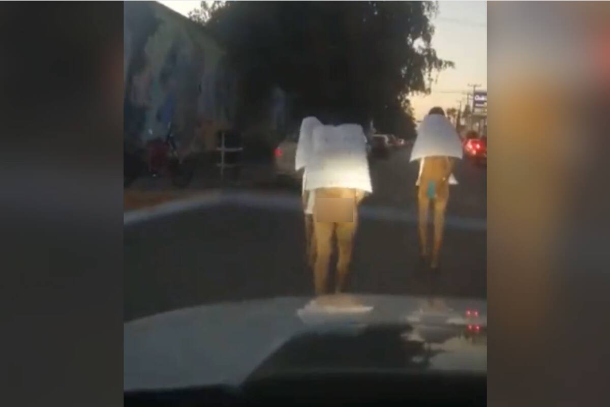Narco en México: “Esto me pasa por chapulín”, los obligan a caminar desnudos en Sinaloa