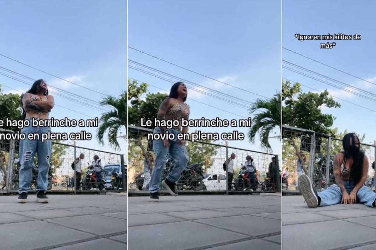 VIDEO: Joven hace 'berrinche' a su novio en plena calle y se hace viral