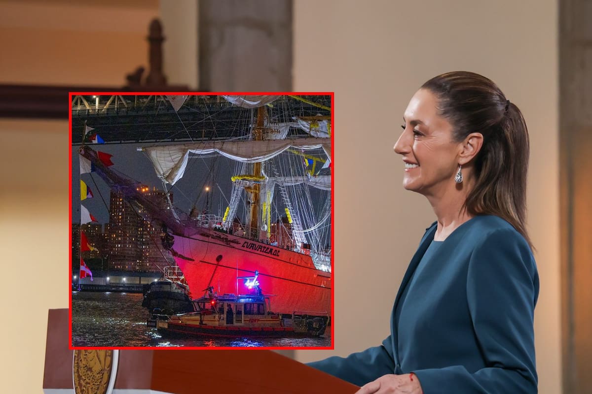 Sheinbaum informa que se hacen investigaciones de accidente de buque mexicano en EEUU; críticos son “mezquinos”, dice